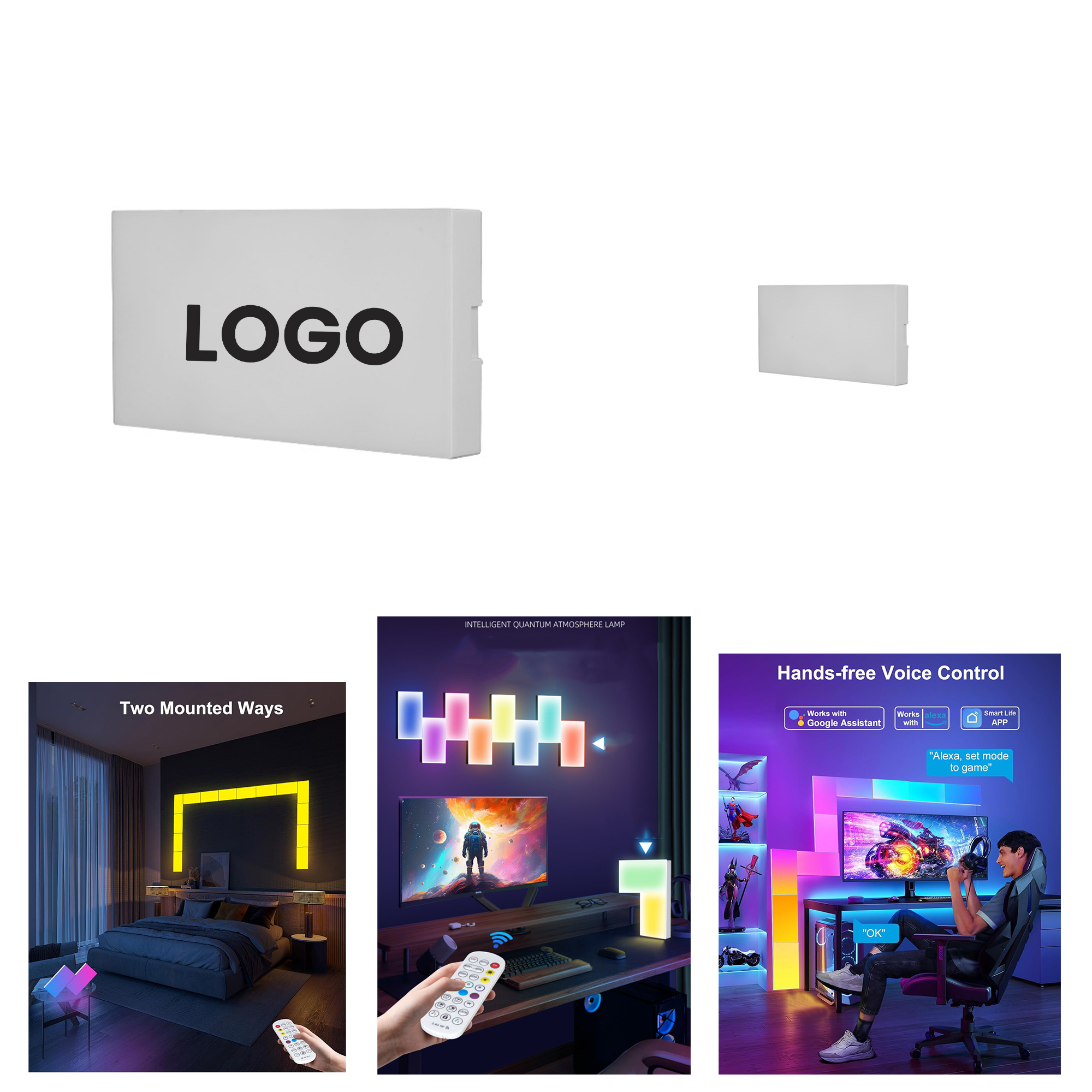 PU008 Rectangular LED Bedroom Lights