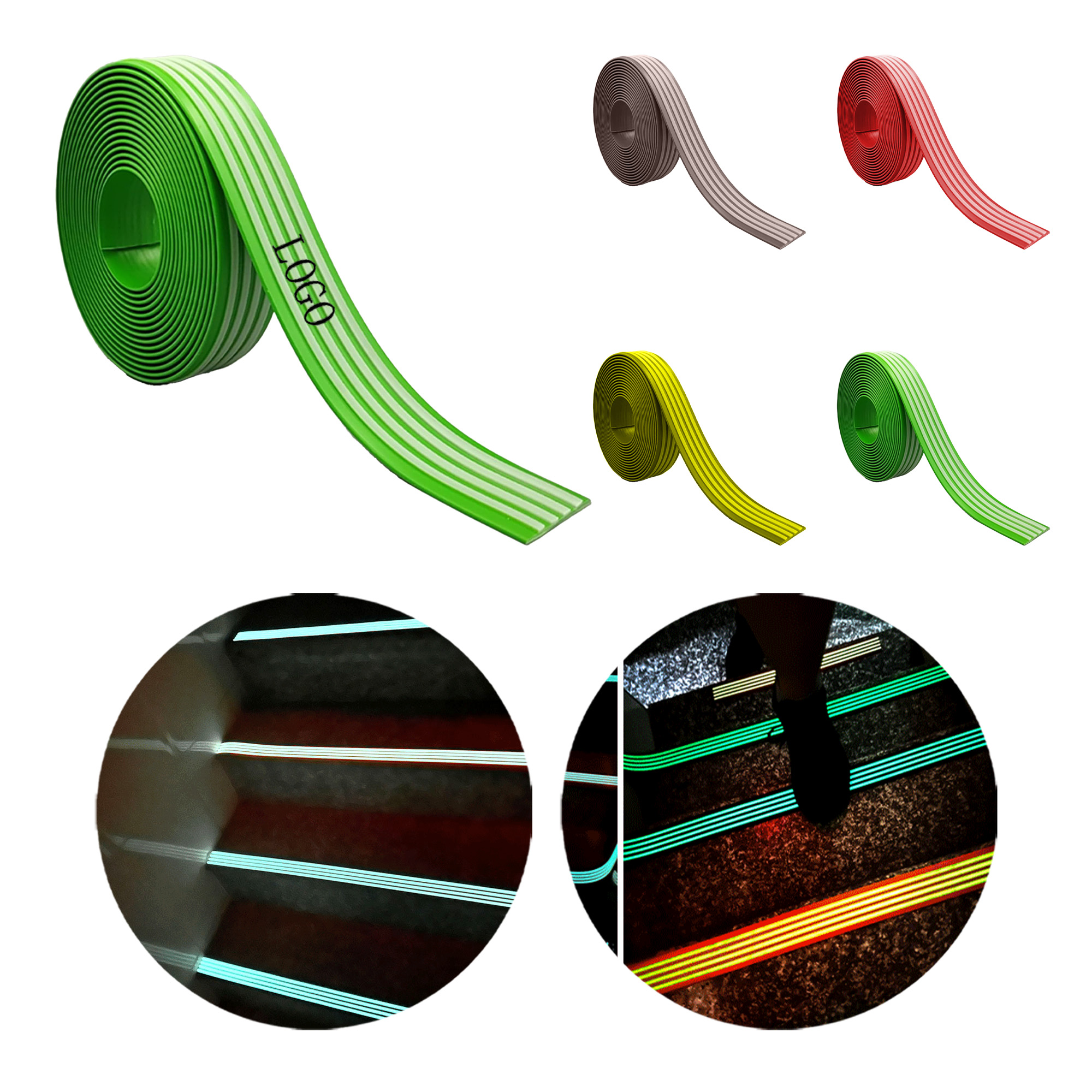 PU022 Self-adhesive anti-slip luminous stair strips