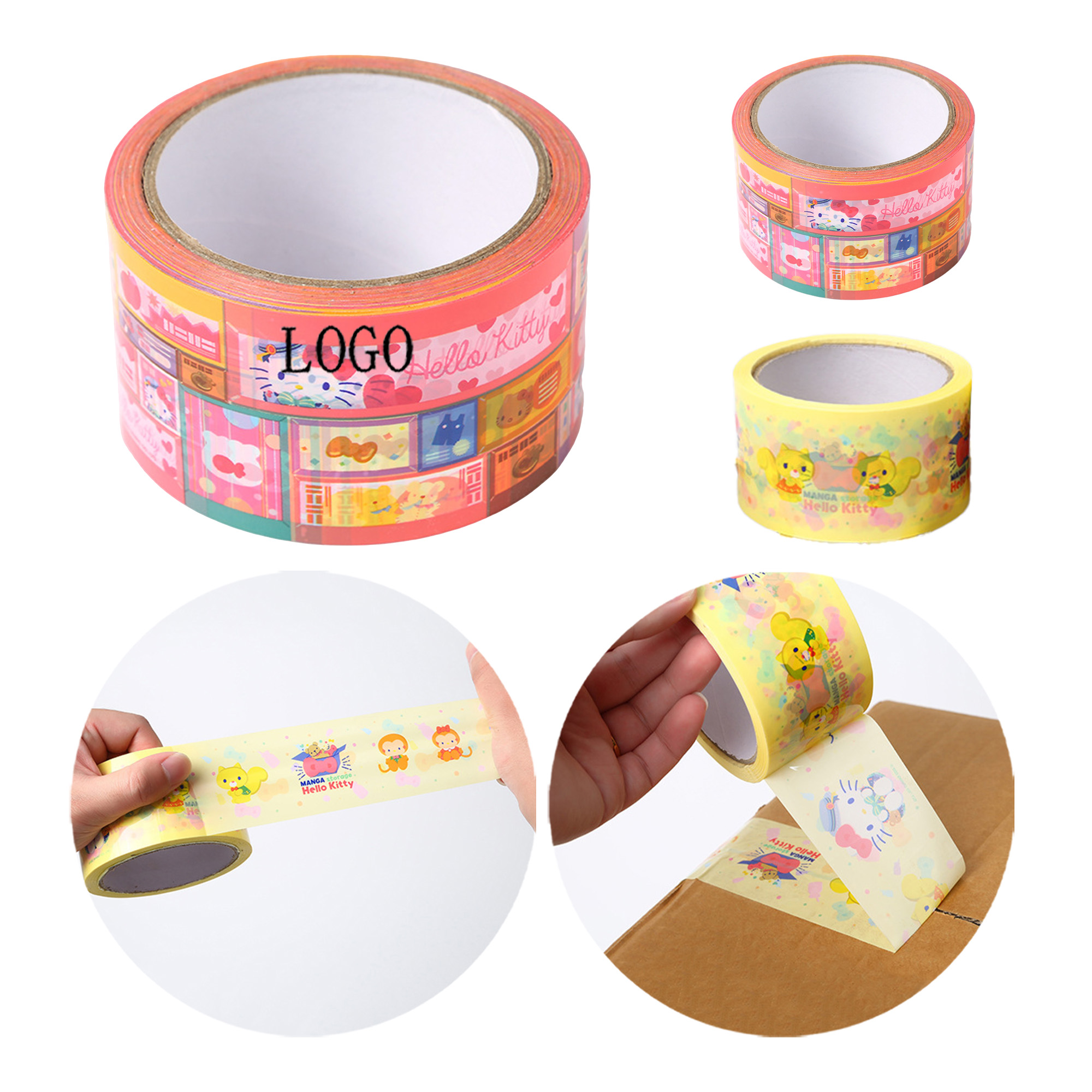 PU027 Color cartoon sealing tape