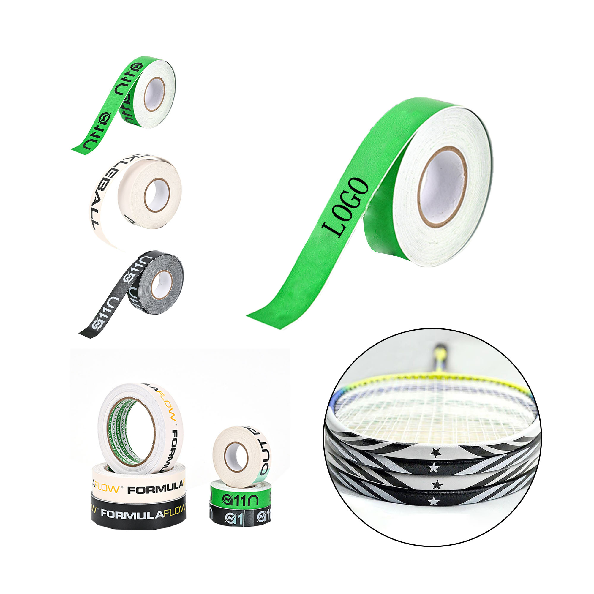 PU038 Racket Frame Protection Stickers 1.3"