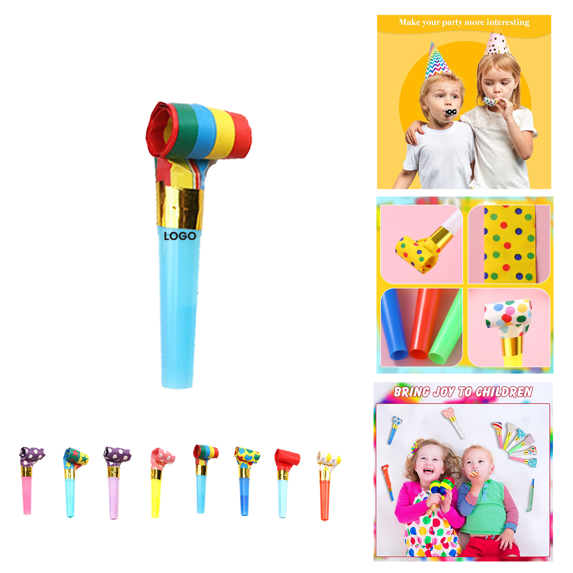 PU081 Party toy paper blow roll