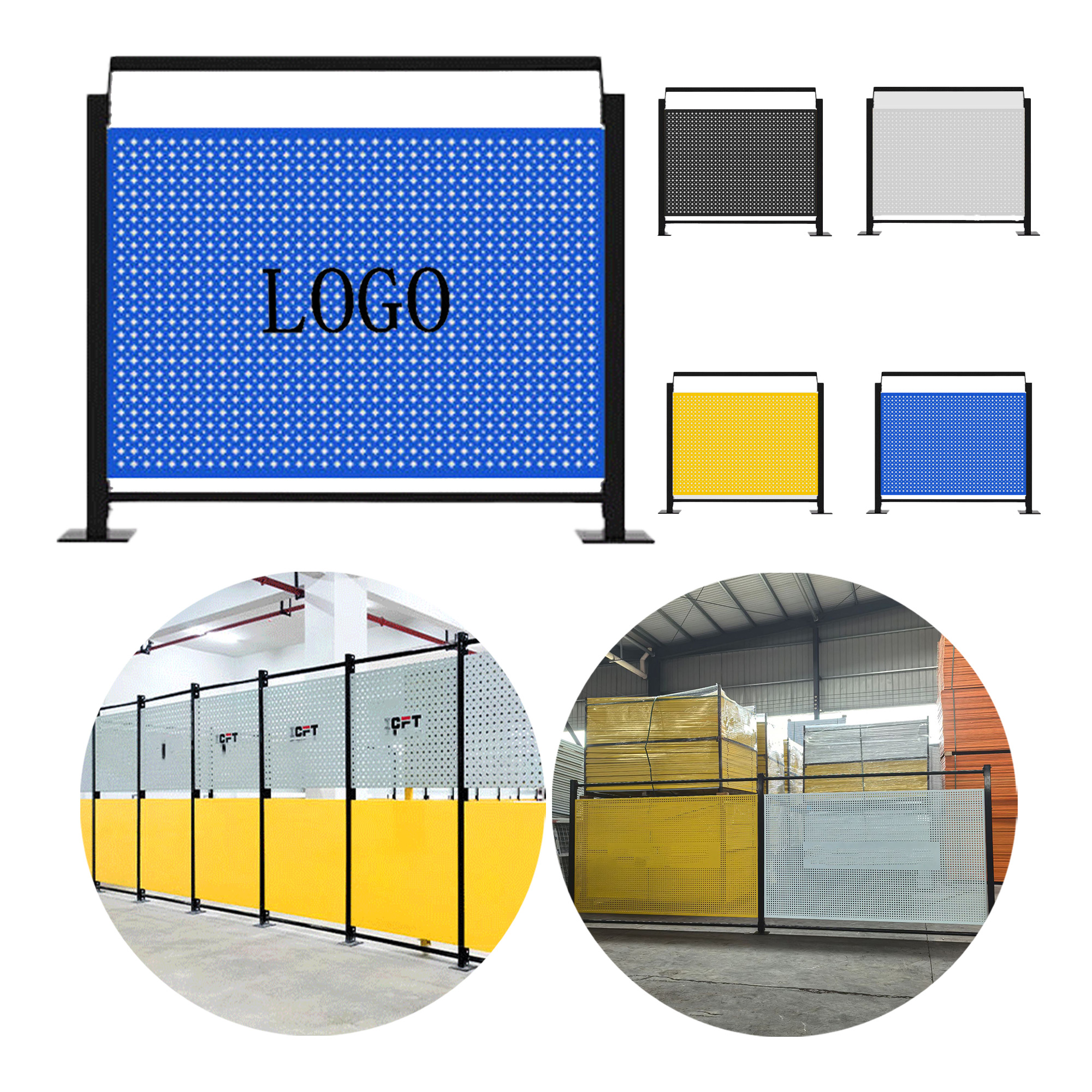 PU086 Perforated workshop isolation net