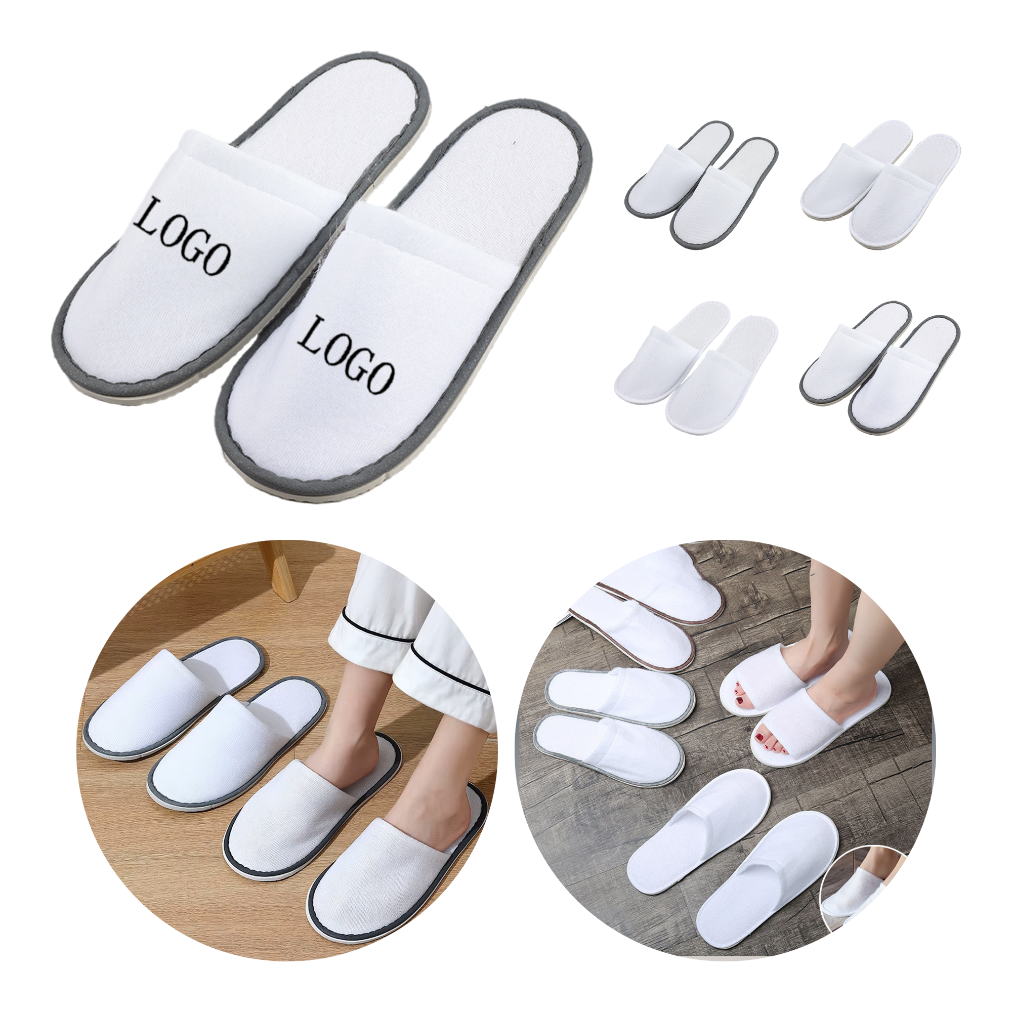 PU112 Disposable plush slippers 11.0"x4.3"