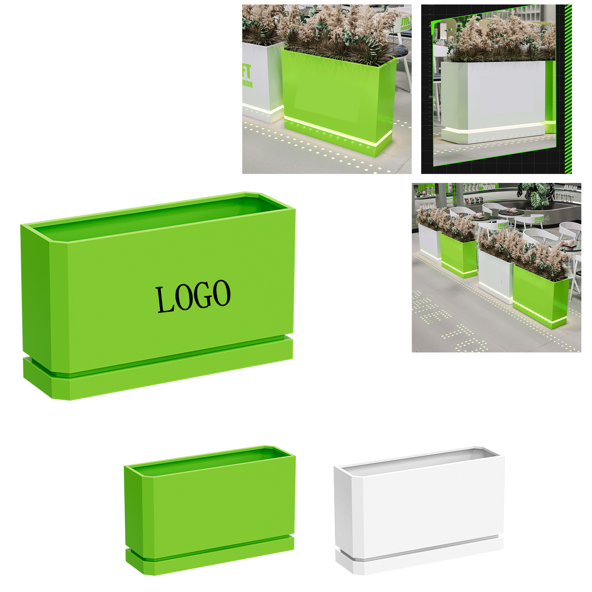 PU133 Outdoor iron flower box 