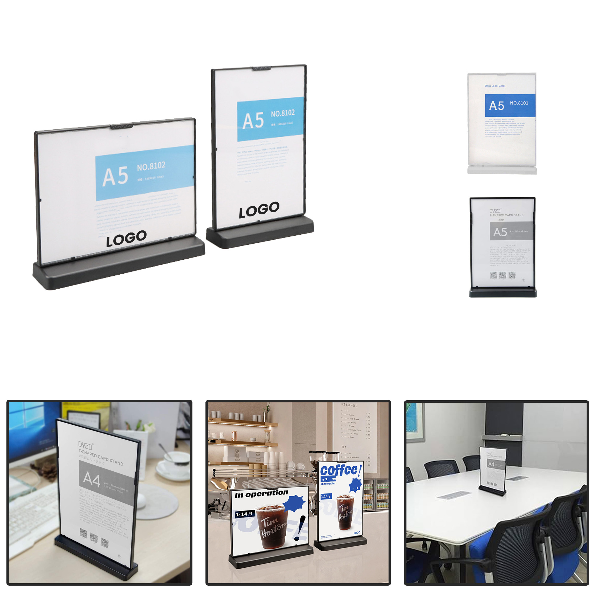 PU151 Acrylic Table Card Menu Display Holder