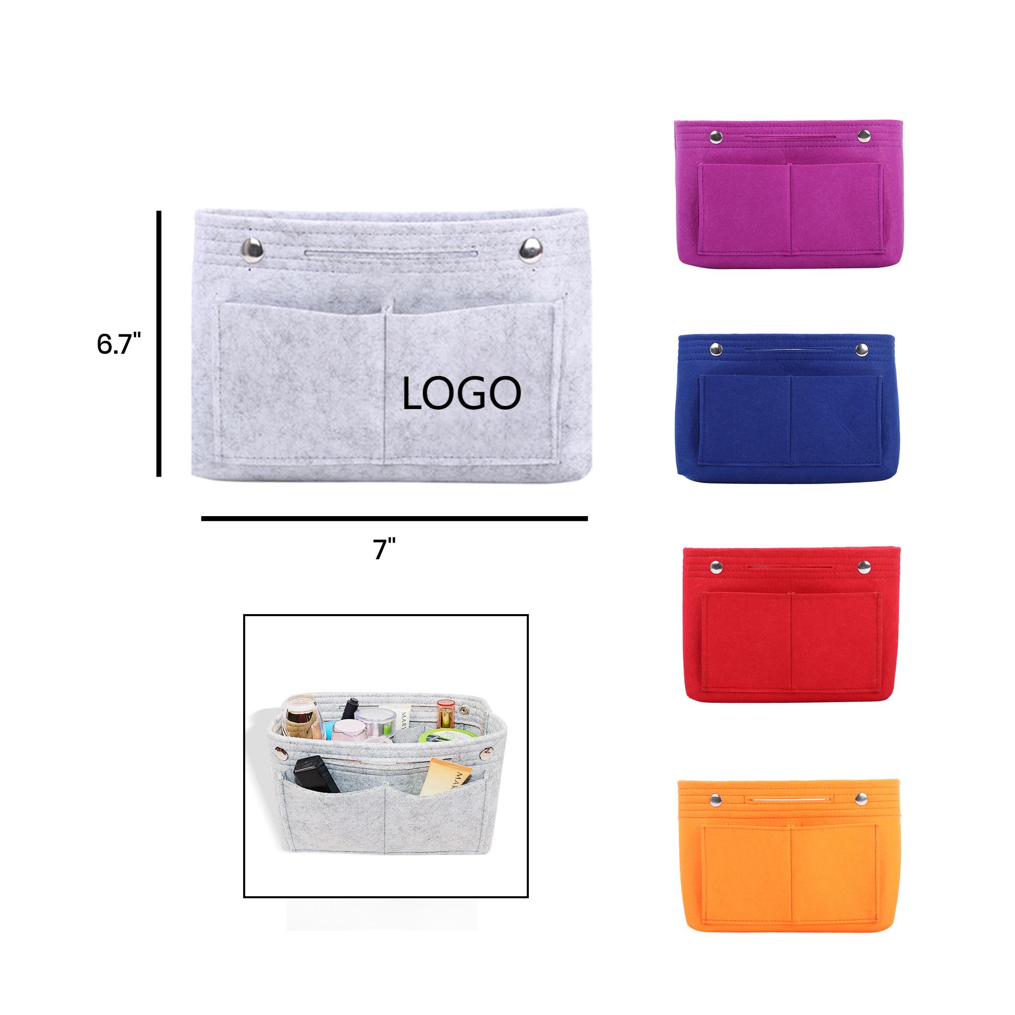 PU176 Felt tote handbag purse 6.7" x 7"