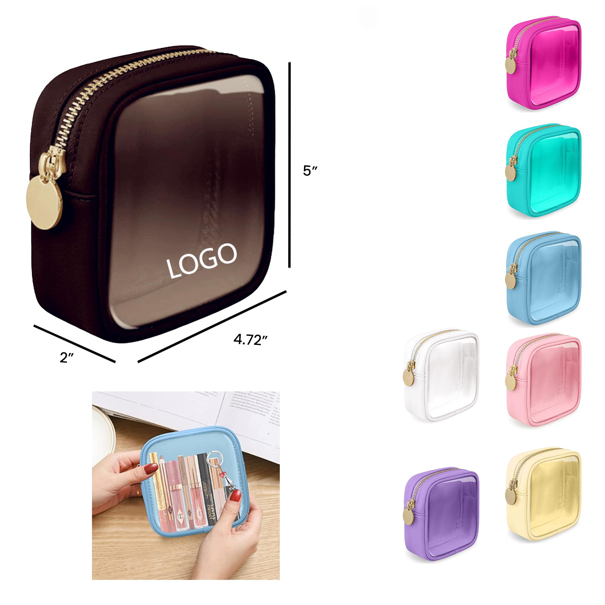 PU180 Compact Clear Makeup Organizer Bag 4.72" x 2" x 5"