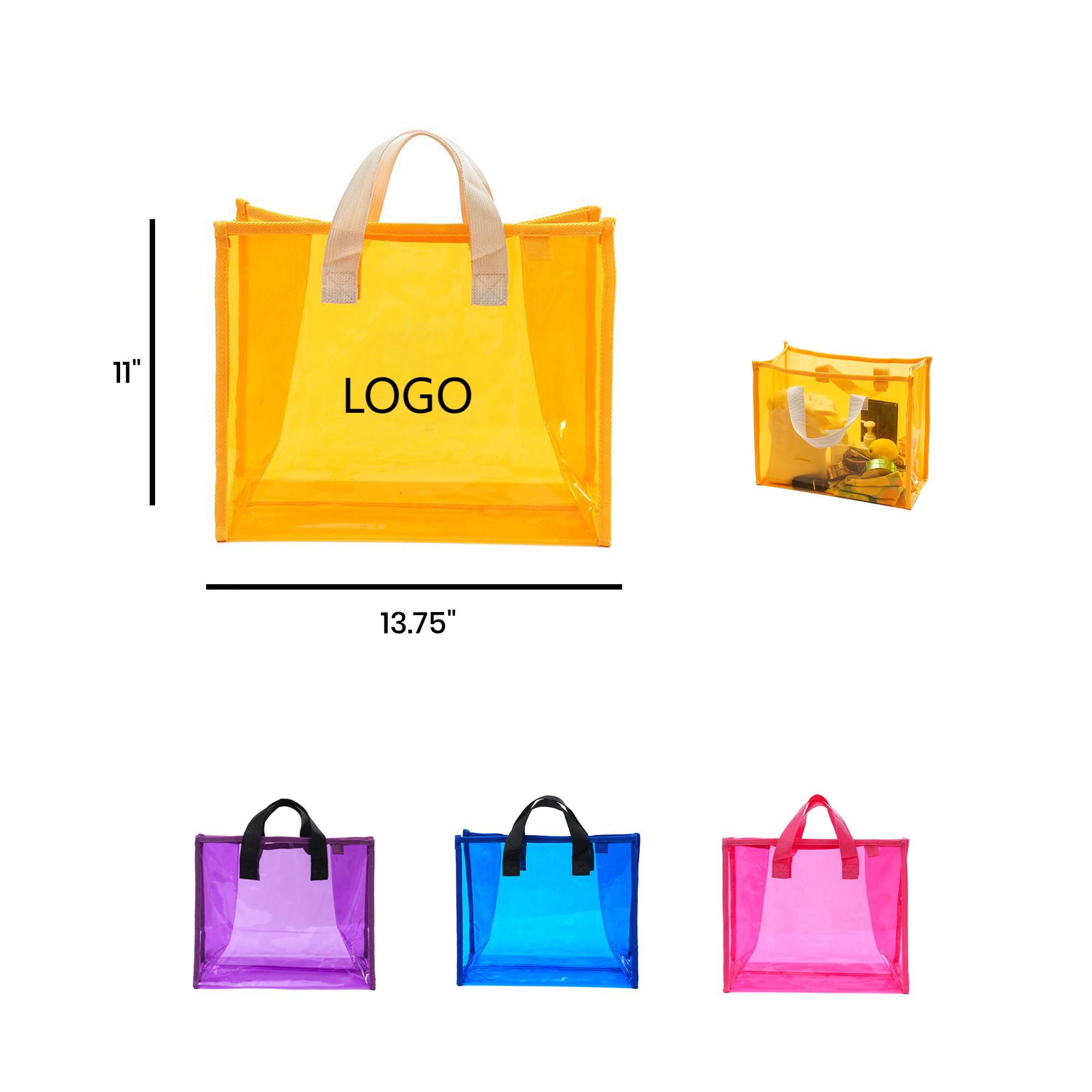 PU181 Clear Waterproof Tote Bag 13.75" x 11"