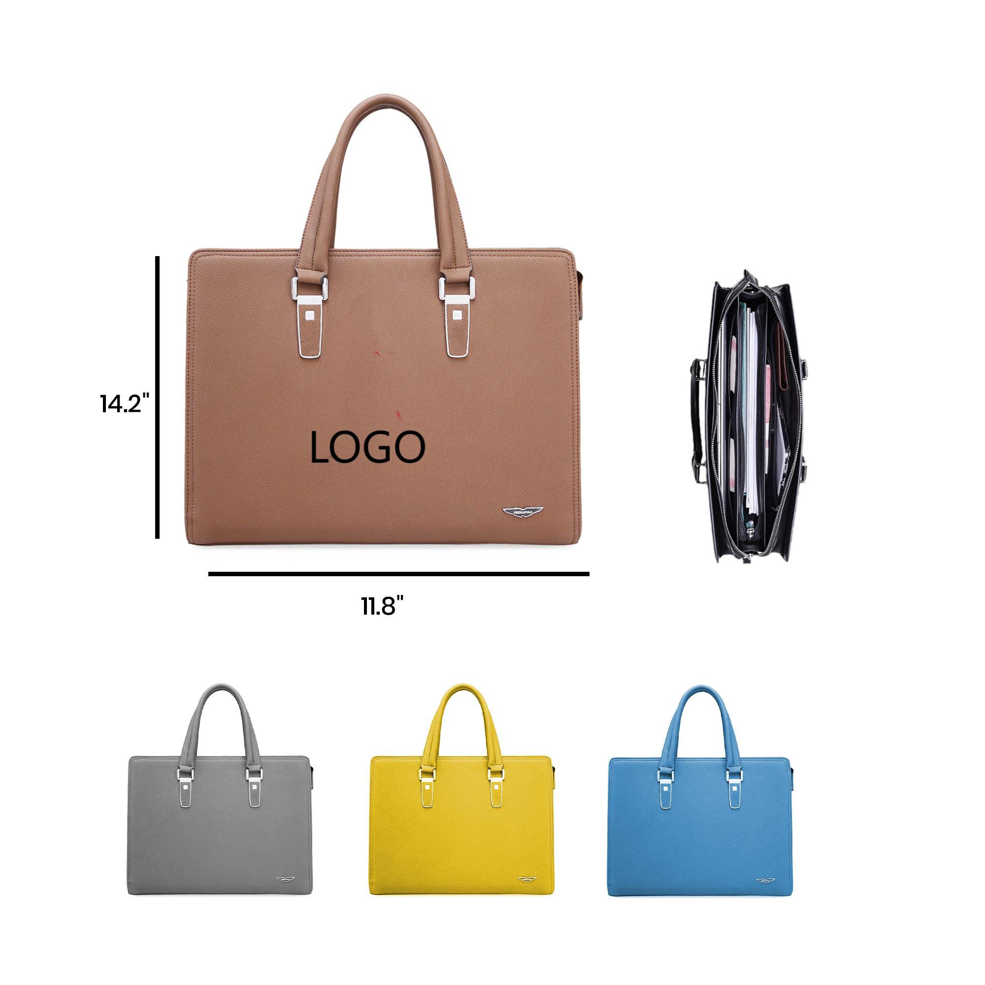 PU185 14-Inch Leather Computer Tote Bag